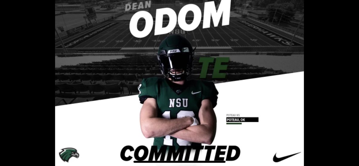 After a great visit at Northeastern State University I have decided to commit!!!#riverhawks <a href="/CoachJeffBowen/">Jeff Bowen</a> 🟢⚪️🟢⚪️