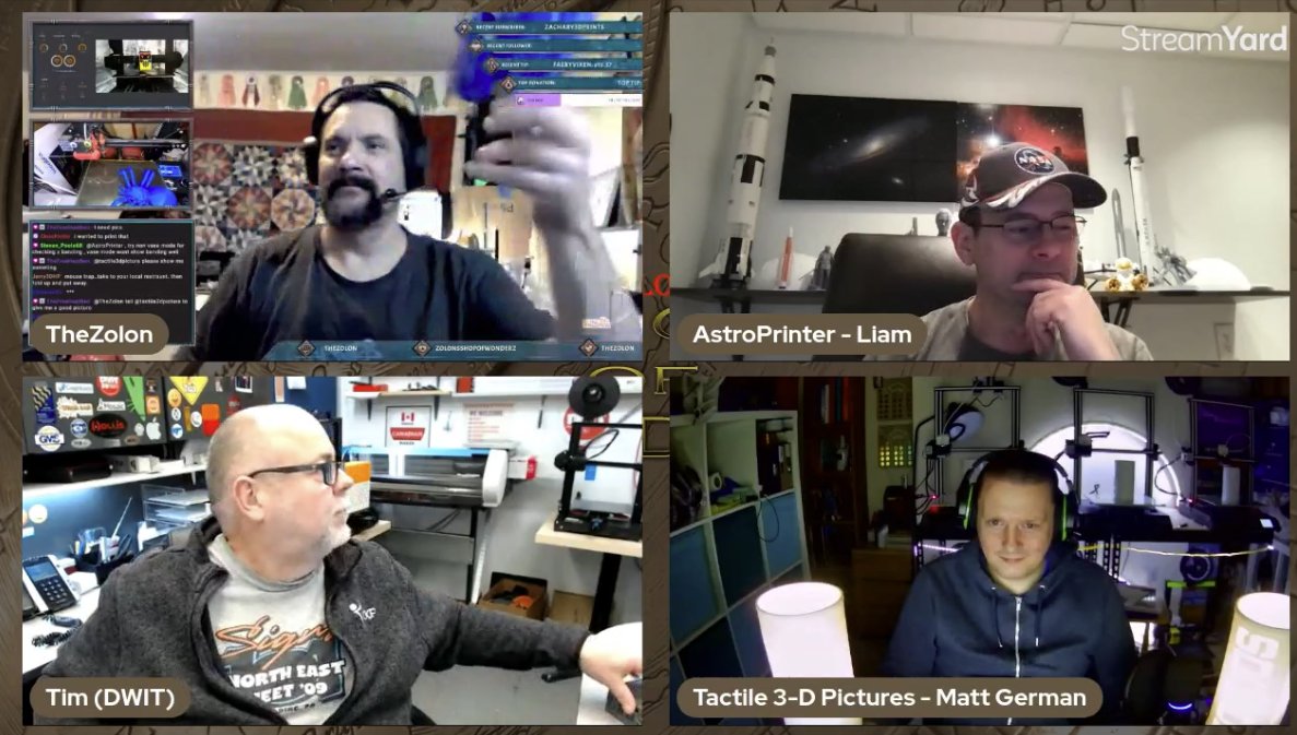 digitalfemme's tweet photo. Geeked out on #3Dprinting with the boys! @thezolon @AstroPrinter @Dwit3d @JERRY_3DHP @ChrisPirillo ... https://t.co/O38esaDx2w
#thezolon #twitch #3D #Trinus3D #Kodama #3Dprinter #StarWars https://t.co/TgI43Jqj4G