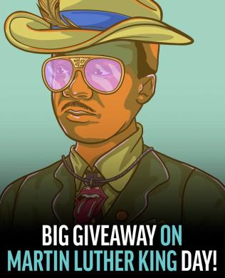 Moments In History NFTs (@historyinnfts) on Twitter photo In honor of Martin Luther King Day, we are giving away two Kings from our collection!
Here’s how to participate:
1. Like & RT
2. Follow <a href="/HistoryInNFTs/">Moments In History NFTs</a>
3. Tag 3 friends
Multiple entries give you more chances to win. You must tag different friends in each comment.
#MLKDay In honor of Martin Luther King Day, we are giving away two Kings from our collection!
Here’s how to participate:
1. Like & RT
2. Follow <a href="/HistoryInNFTs/">Moments In History NFTs</a>
3. Tag 3 friends
Multiple entries give you more chances to win. You must tag different friends in each comment.
#MLKDay
