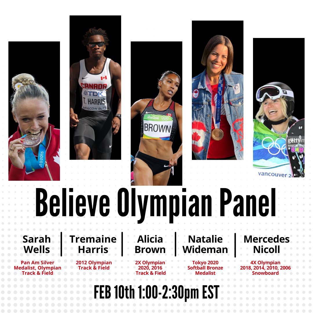 ATTENTION TEACHERS! On Feb 10, the #believeinitiative is hosting a FREE virtual event for high school students, featuring a panel of 4 incredible Canadian Olympians! Click the link below to register your school/class!
📅Feb 10th
⏲️1-2:30pm EST
💻Register @ bit.ly/OLYpanel
