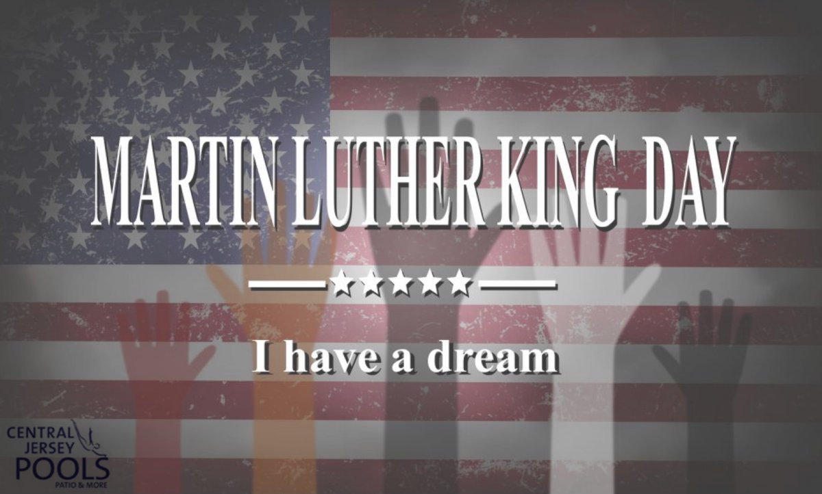 CJerseyPools's tweet photo. Today we remember the great Martin Luther King Jr. as we celebrate MLK Day! We continue to honor all that he accomplished in life and never forget  his words of wisdom that will stay with us forever. #cjpools #centraljerseypools #holidays #mlkday #martinlutherkingjr #ihaveadream https://t.co/nTGEvnUZRj