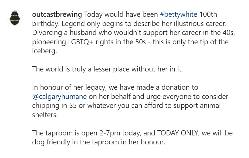 cmcalgary's tweet photo. Today only, @outcast_brewing is doggo friendly *inside* the tap room! 

https://t.co/EiMXyjTto7

#yycbeer #BettyWhiteChallenge @CalgaryHumane https://t.co/cUieIQwzRd