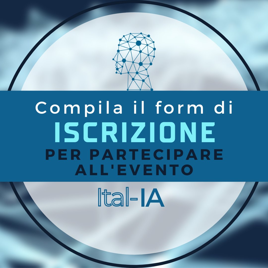 Dal nostro team vi comunichiamo che sul nostro sito sono APERTE LE ISCRIZIONI per accedere al nostro evento. La deadline è fissata al 19 gennaio quindi affrettatevi. Ecco di seguito il link a cui iscriversi ital-ia2022.it/registrazione.… #italIA2022 #italIA22 #AI #ArtificialIntelligence