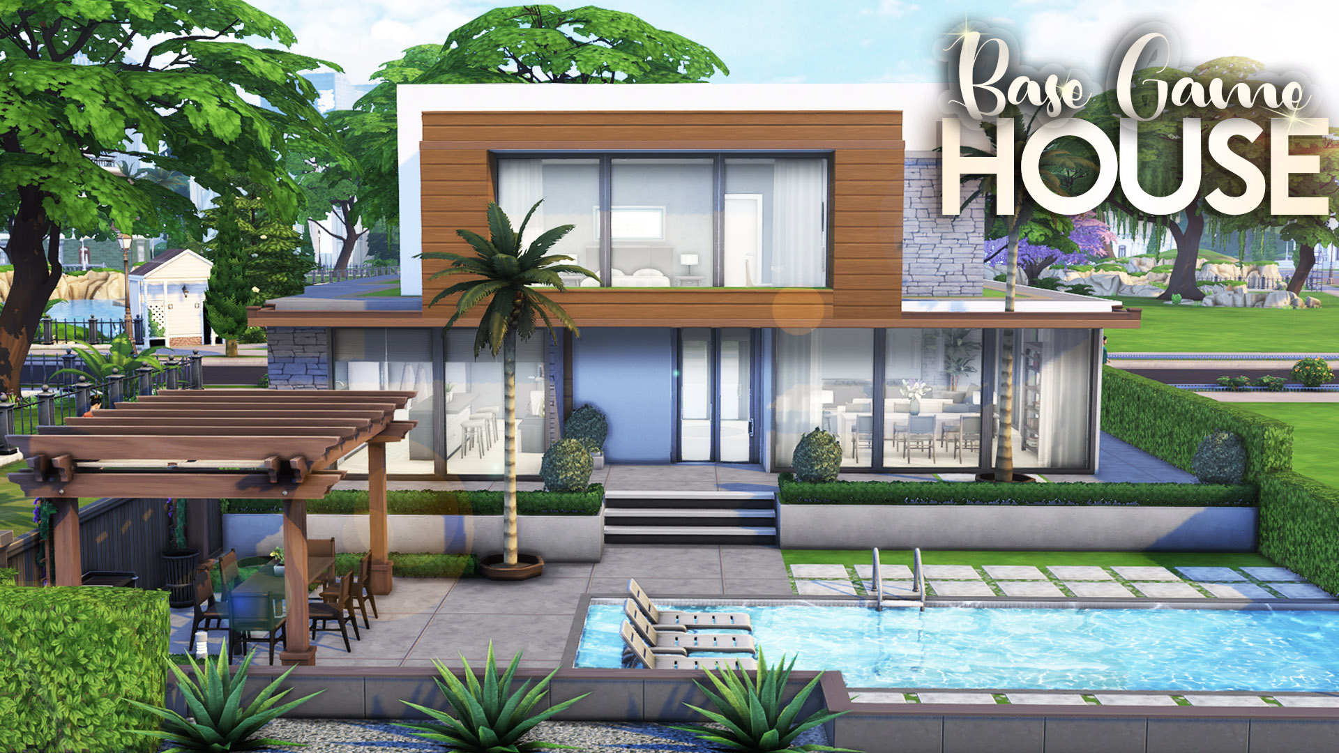 Mr. Olkan on Twitter: "Hi friends!🤗 🏡BASE GAME MODERN FAMILY HOUSE  📺https://t.co/O4HOEQaU93 ✓3 Bdr+3 Bth, Walk-In Closet, Pool ✓No CC +  Requires only Base Game #TheSims4 Hope you like it! 🥰 #TheSims #