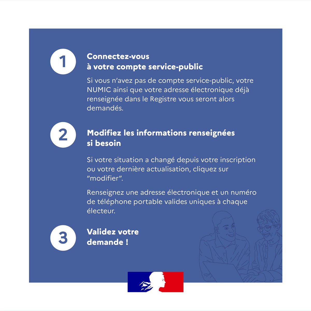 MoDem_MDFE's tweet image. Pour pouvoir voter aux élections #Présidentielle2022 et #Législatives2022, n&apos;oubliez-pas d&apos;actualiser vos coordonnées sur les listes électorales consulaires. 
C&apos;est tout simple !

📌 avant le 4 mars pour la Présidentielle !

👉 service-public.fr