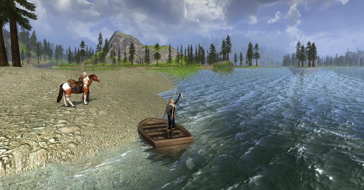 PinkWingedThing's tweet image. A spot of fishing with Floid and Dewitt #lotro #lotrofamily