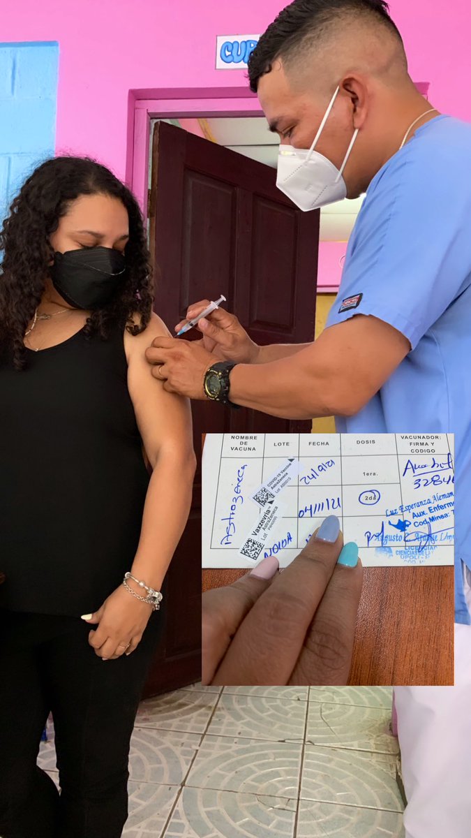 #Nicaragua 💉 El porcentaje de vacunación contra el #COVID19 de la población mayor de 2 años, alcanza un 80%, informó la Cra. Rosario Murillo.

📸 De cuando responsablemente completé mi esquema de vacunación.