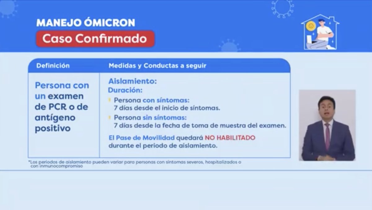 elaval's tweet photo. El @ministeriosalud anuncia que aislamiento de casos confirmados se reduce de 10 a 7 días

En UK se redujo el período de aislamiento con la condición de tener 2 tests de antígeno con resultado negativo en días consecutivos

Se basaron en estudio de @UKHSA 

Comparto ...
1/ https://t.co/uWZEBzexHw