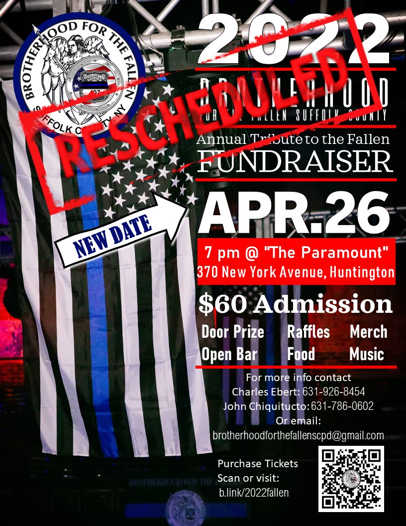 *REMINDER* Our fundraiser this year has been rescheduled to Tuesday April 26th, 7 pm at <a href="/theparamountny/">The Paramount in Concert with Northwell</a> in Huntington. Looking forward to seeing you there!