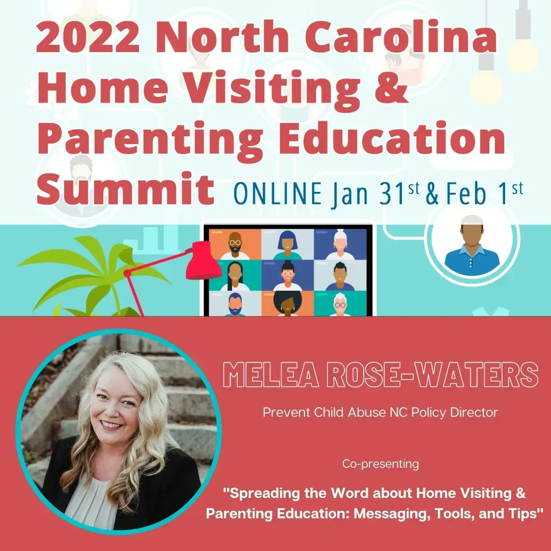 PCANC's tweet photo. We are looking forward to the Home Visiting &amp; Parent Education Summit! Tune in to hear Melea Rose-Waters, PCANC’s Policy Director! Registration may be full, but you can follow @PCANC on Twitter for live coverage of the summit! Use #HomeVisitingSummit2022 to join the conversation! https://t.co/PLSPAKy1t3