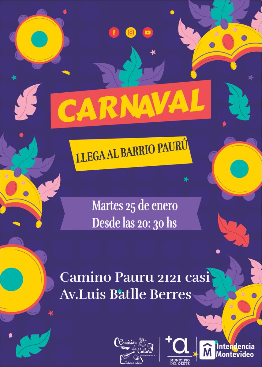 Llega el carnaval a nuestra zona!!!

No se lo pierdan!

Más información aquí: 👇🏻
