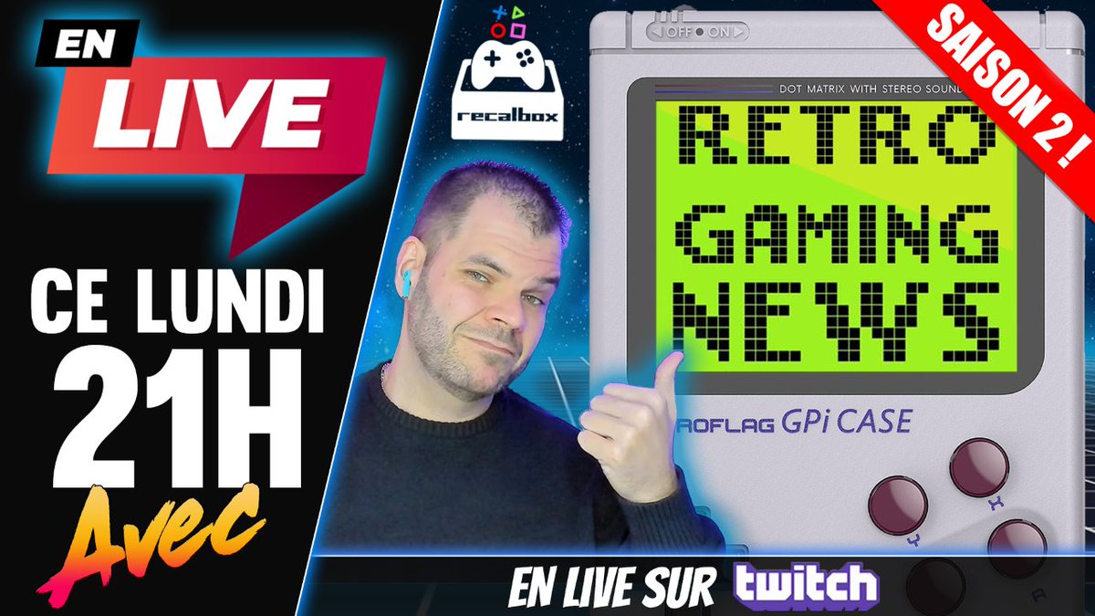 recalbox's tweet photo. 🚨 LIVE - RECALBOX 🚨
✅ LE LUNDI = RETROGAMING NEWS !! 🤓✌️
Toute l'actu Rétrogaming / Jeux indés / Neo-rétro de la semaine, présentée dans la joie et la bonne humeur par @Fab2Ris !!🌞⛱️😎
✅ CA COMMENCE !! ==> https://t.co/nuBYphwyci https://t.co/JZKiIjscbb