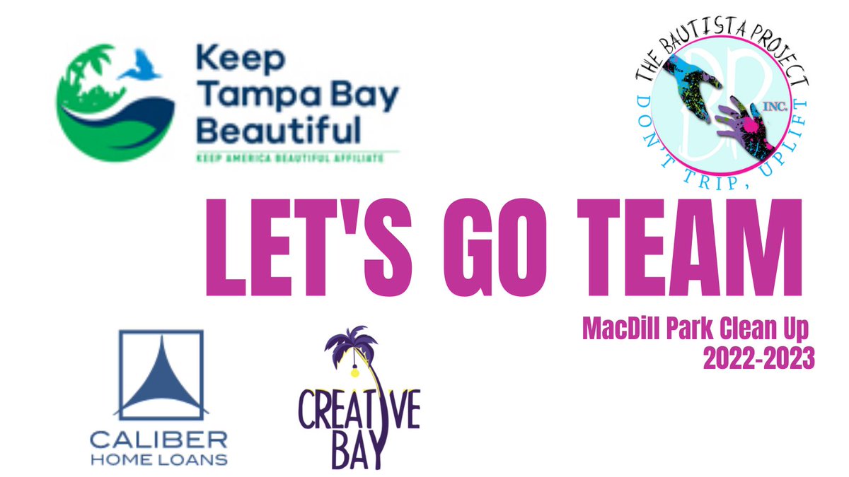 CreativeBayLLC's tweet photo. Want to help @KeepTBB? We've partnered with @BautistaInc and @KeepTBB for park cleanups at MacDill Park in downtown #Tampa. #Familyfriendly  https://t.co/E06GWK4oS9 https://t.co/jMZnVuesDa