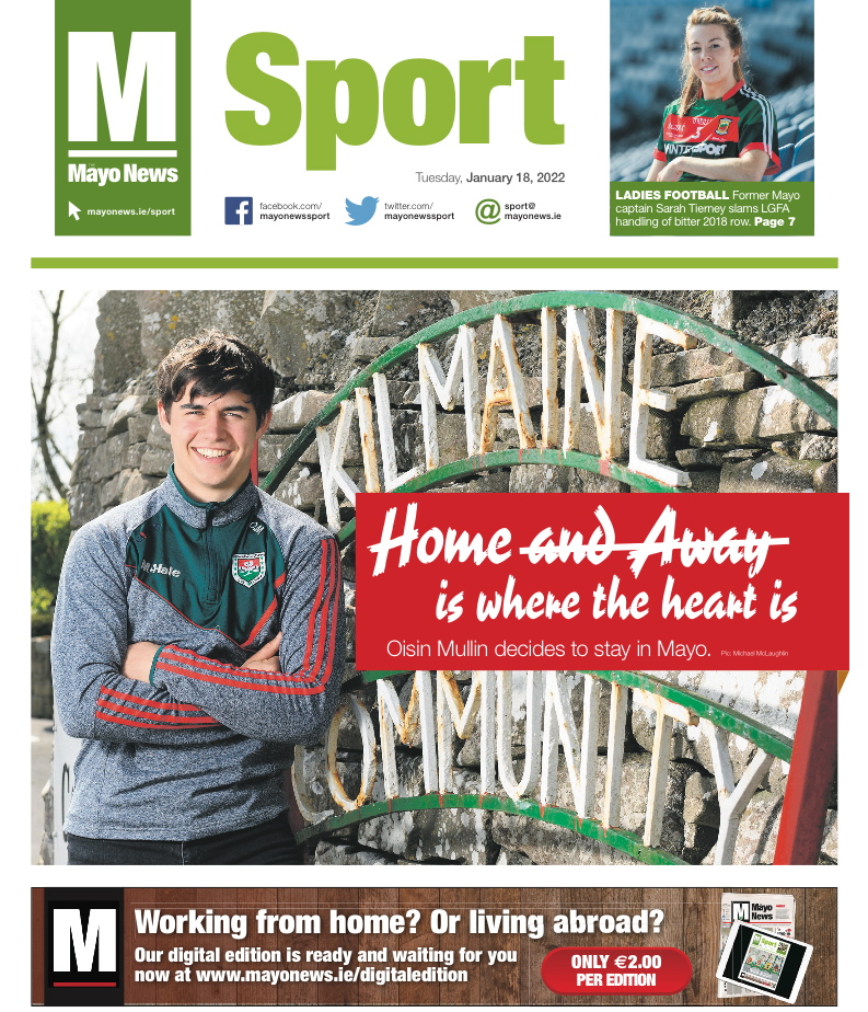 No prizes for guessing who's on tomorrow's cover . . . 

Inside: read Billy Joe Padden's column on why Oisin's news is great news for Kilmaine and Mayo.

Newspaper and digital editions on sale in the morning. 

#mayogaa #GAA #buyapaper