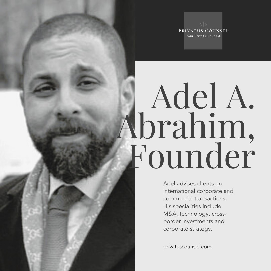 PrivatusCounsel's tweet photo. Stemming from over a decade of U.S. and international general practice experience, Adel continues to deliver well-rounded and effective legal representation of clients—from younger serial entrepreneurs to larger conglomerates. https://t.co/zK0yYyia3P #lawfirm #privatecounsel https://t.co/HpQcY1Z35c