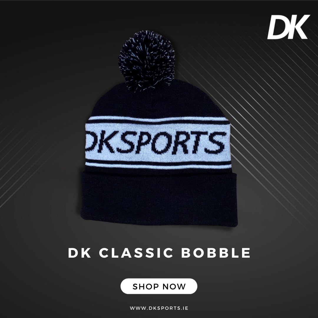 DK Classic Bobble Hat now available ❄️

Perfect for a cold &amp; breezy training session or a late evening stretch 🏃‍♂️ 

🛒 Available at
dksports.ie