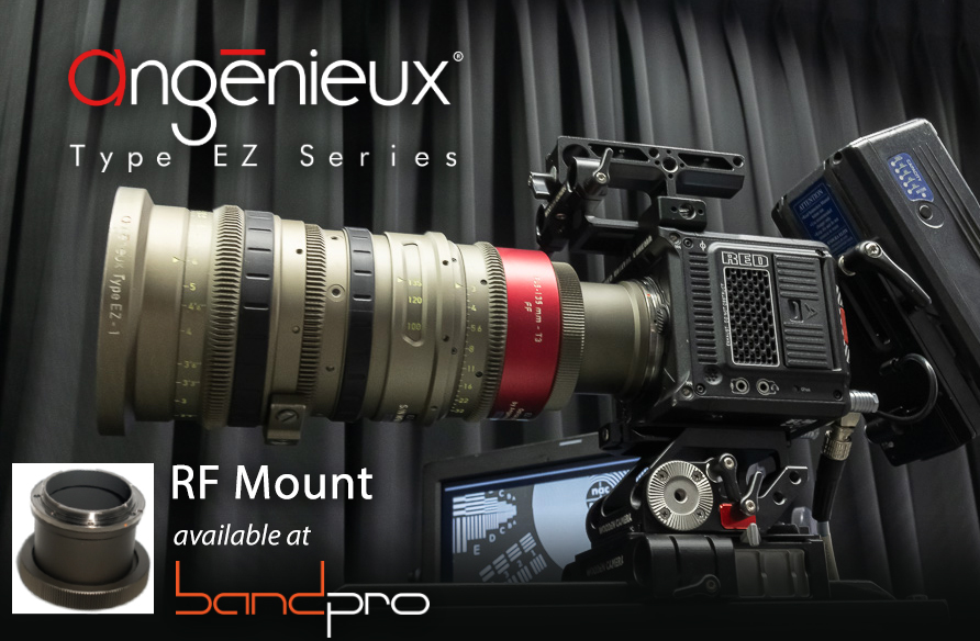 Band_Pro's tweet photo. New interchangeable #RFmount for @AngenieuxLenses #TypeEZ Zooms is avail now. Designed for use with @RED_Cinema #Komodo and more.. 1-888-BAND-PRO/ sales@bandpro.com https://t.co/UfwGWftVFk