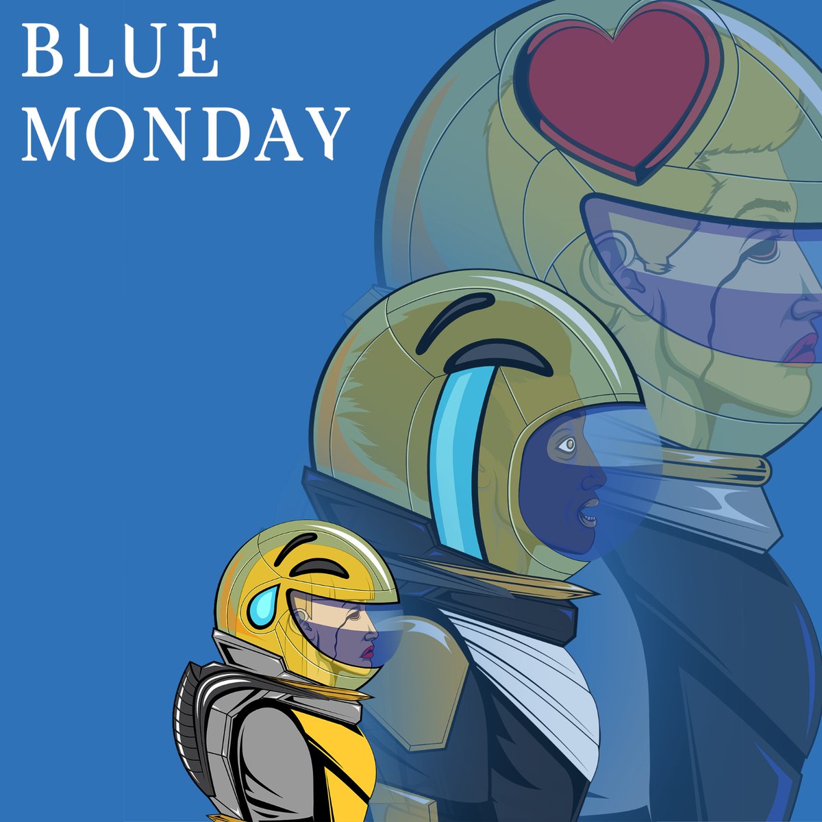 astromojis's tweet photo. Today is Blue Monday, the most depressing day with the toughest psychological challenges of the year. Astromojis invites you to express your thoughts and feelings about Blue Monday  on our Twitter spaces with @livingWithWill and on our Discord with Dr. @FaridHolakouee #BlueMonday https://t.co/BO196xwcT6