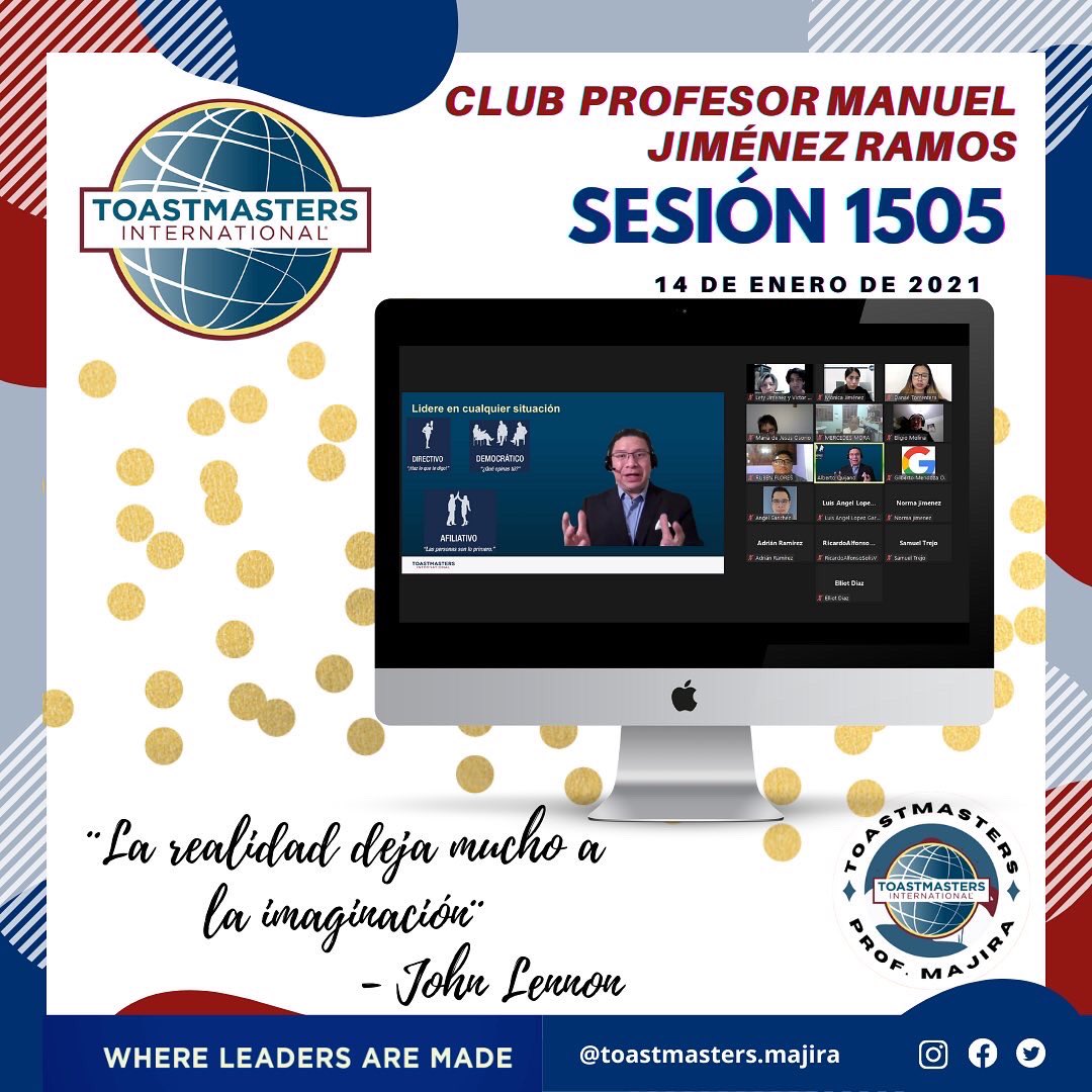 MajiraToast's tweet photo. El viernes 14 de enero se llevó a cabo la sesión No. 1505, una sesión estelar conducida por Abril Danaé Torrentera Mendoza y en la dirección de #Tabletopics: Luis Ángel López García. Dos colosos miembros de nuestro club, ¡La juventud se hizo presente en esta noche de viernes!✨ https://t.co/yK0MxizXbo