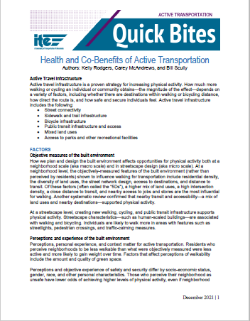 ITEhq's tweet photo. New! #ITEQuickBite on the Health and Co-Benefits of #ActiveTransportation Read: https://t.co/8UlsFmGc68 @s_abel @Street_Geek https://t.co/ud7h990aEt