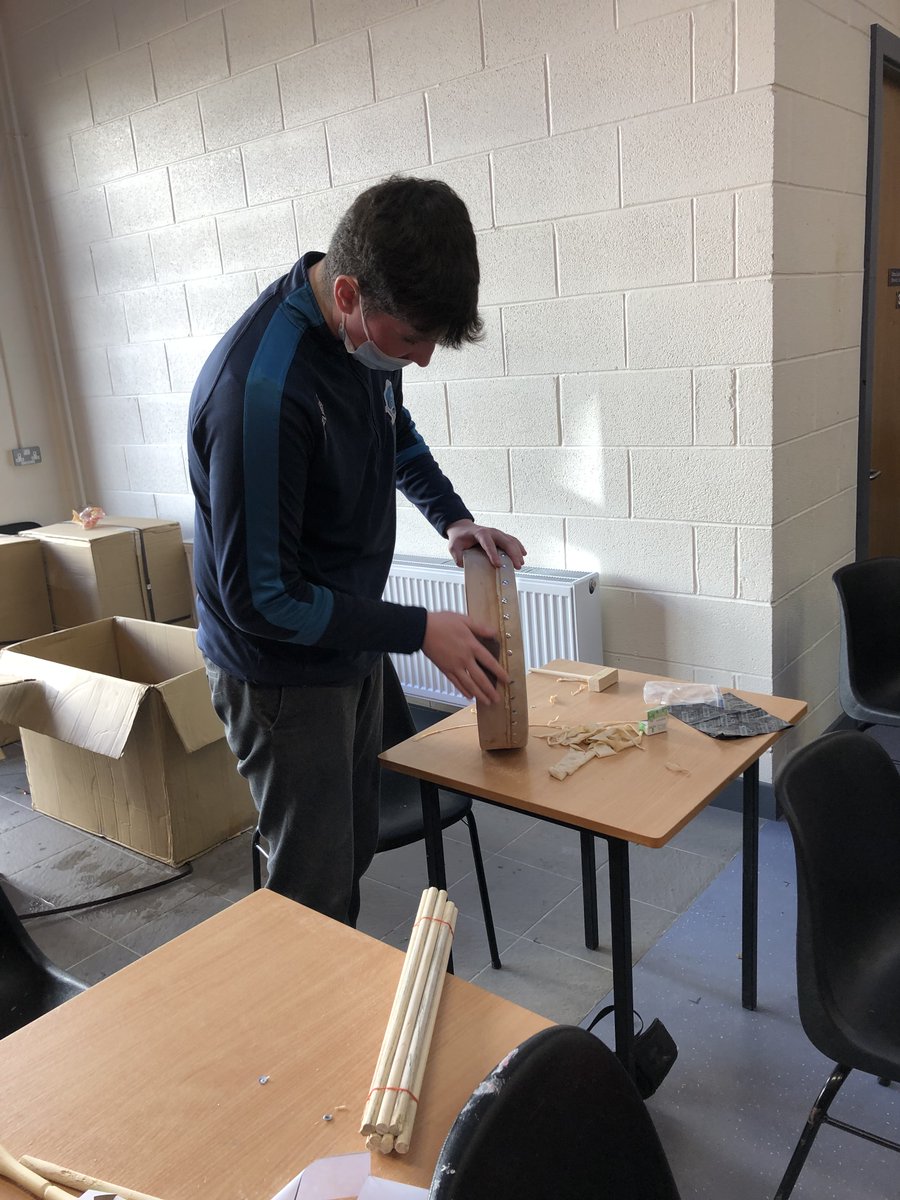 ArdscoilNaMara's tweet photo. Thanks to Michael Vignoles for his fabulous bodhran making workshop today with TYs. The students loved making and designing their individual bodhrans and then learning to play it at the end. @ERSTIRELAND https://t.co/e1WUGIYN3z