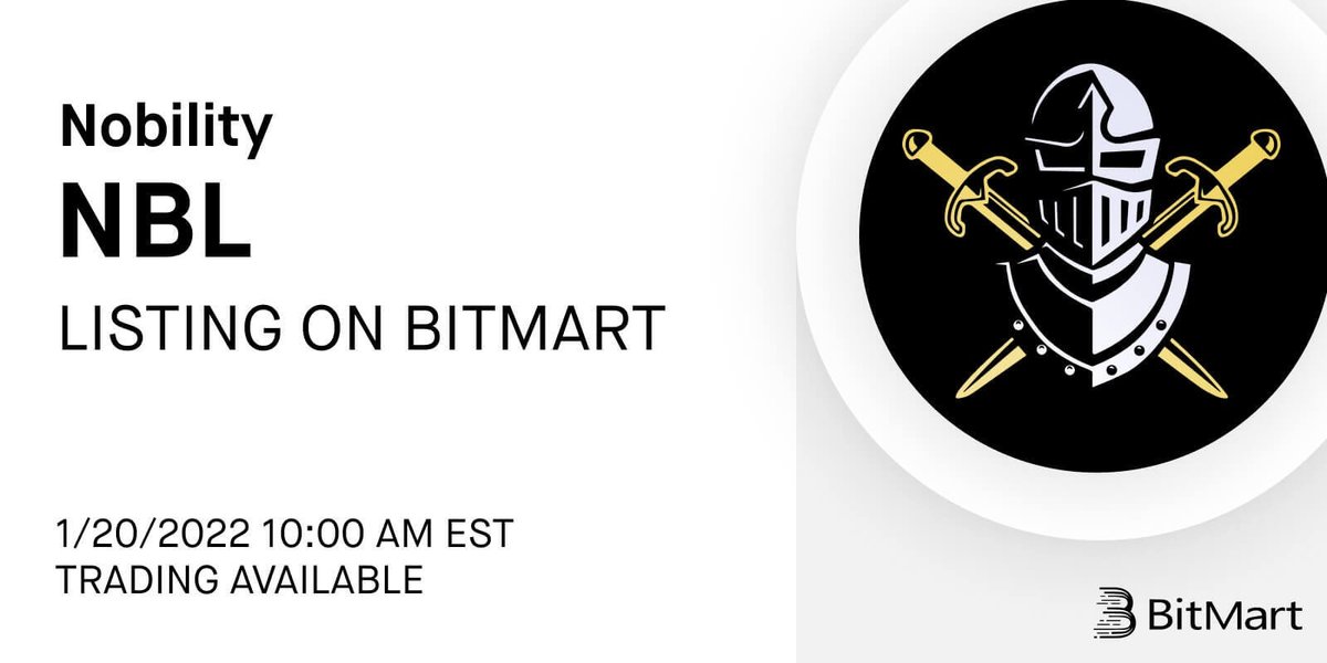 BitMartExchange's tweet photo. 🥳 #BitMart will list $NBL soon. aims to solve the problems involving the current limitations of the esports gaming industry
 
🔹Deposit is available at 10:00 AM 1/18 EST
🔹NBL/USDT begins trading at 10:00 AM 1/20 EST

👉 Details: https://t.co/UdSjz49cok https://t.co/VMXKMfwtG2