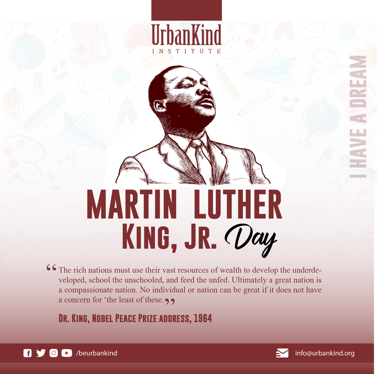 Happy MLK Day! 

Thank you Dr. Martin Luther King and to Mrs. Coretta Scott King for maintaining and upholding the King legacy 👑

To learn more, visit kingfoundation.com

#beurbankind #beaking #pittsburgh