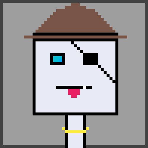 Mintet #53 #101 square man 
crypto.com/nft/collection… #NFTs #pixelart #pixel #PixelNFT