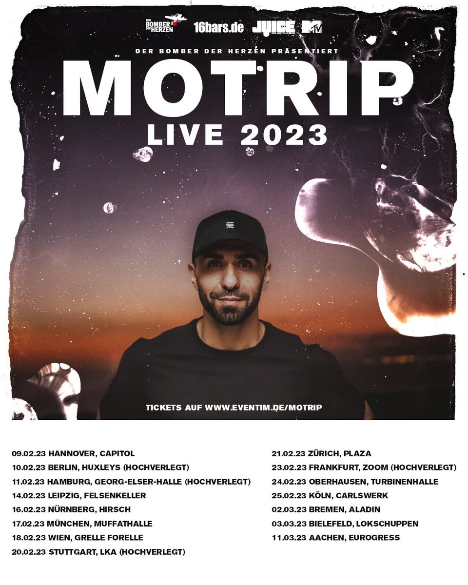 Meine Tour muss leider erneut verschoben werden 💔

Bereits gekaufte Tickets behalten ihre Gültigkeit - Freue mich euch zu sehen, wenn es soweit ist ❤️‍🩹

tix.to/motrip