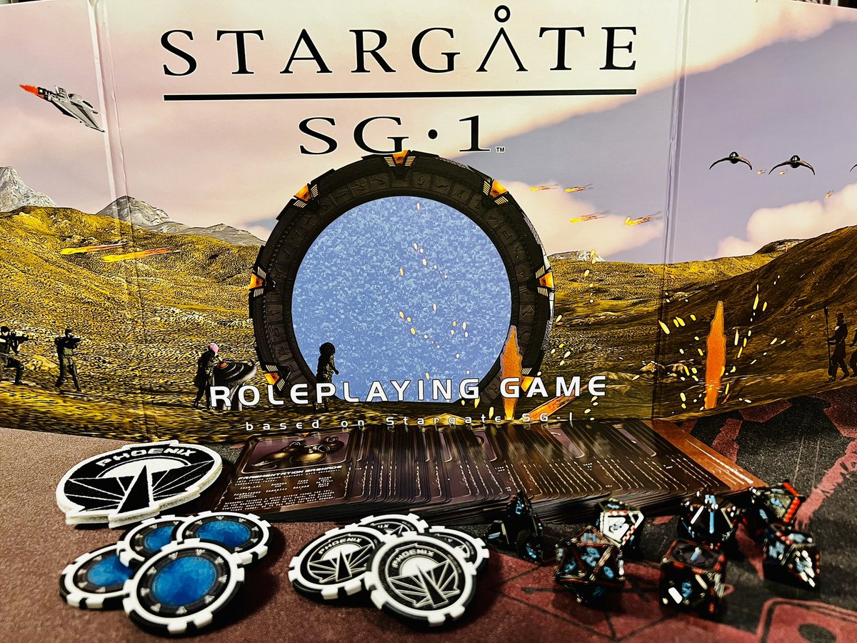 Tabletop Arcanum (@tabletoparcanum) on Twitter photo The remainder of the Stargate RPG items have arrived. Dice are heavy and the d4 will do some damage for sure if stepped on. The poker chip determination points are amazing to have a good solid feel for. <a href="/WyvrenGaming/">Wyvern Gaming</a> #stargate #stargaterpg #diceporn #rpg #tabletoprpg The remainder of the Stargate RPG items have arrived. Dice are heavy and the d4 will do some damage for sure if stepped on. The poker chip determination points are amazing to have a good solid feel for. <a href="/WyvrenGaming/">Wyvern Gaming</a> #stargate #stargaterpg #diceporn #rpg #tabletoprpg