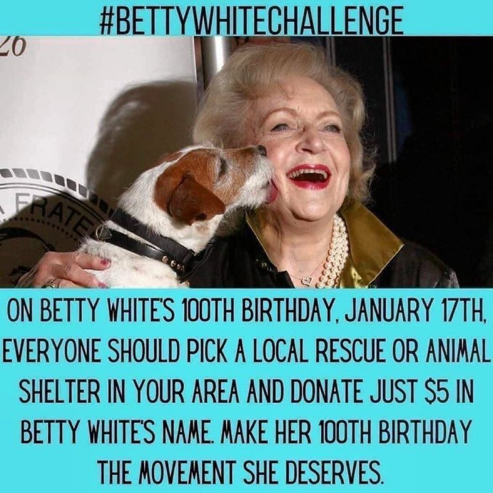 Donated to the rescue my pup came from and the zoo today in honor of #BettyWhiteChallenge <a href="/marylandzoo/">Maryland Zoo</a> #smallmiraclesrescue
