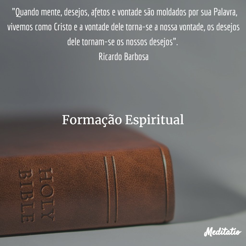 Meditatiobr's tweet photo. "Permanecemos em Cristo quando permanecemos na Palavra de Cristo. Quando mente, desejos, afetos e vontade são moldados por sua Palavra, vivemos como Cristo e a vontade dele torna-se a nossa vontade, os desejos dele tornam-se os nossos desejos". Ricardo Barbosa #formacaoespiritual https://t.co/zG7cYtxppI