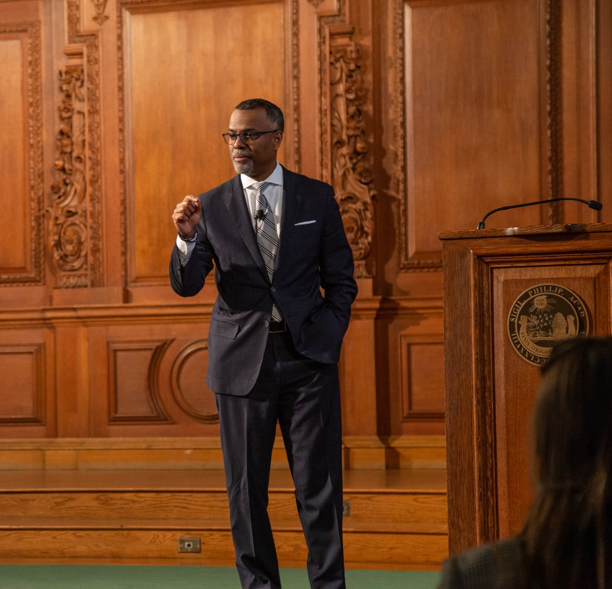Phillips Academy (@phillipsacademy) on Twitter photo “Justice is a practice, not an end,” <a href="/esglaude/">Eddie S. Glaude Jr.</a>, from the podium in Cochran Chapel this morning. Invoking Dr. King’s vision, Glaude continued: “Build a world—a Phillips Academy—where diversity is not an additive value but a constitutive value.” #MLKDay “Justice is a practice, not an end,” <a href="/esglaude/">Eddie S. Glaude Jr.</a>, from the podium in Cochran Chapel this morning. Invoking Dr. King’s vision, Glaude continued: “Build a world—a Phillips Academy—where diversity is not an additive value but a constitutive value.” #MLKDay