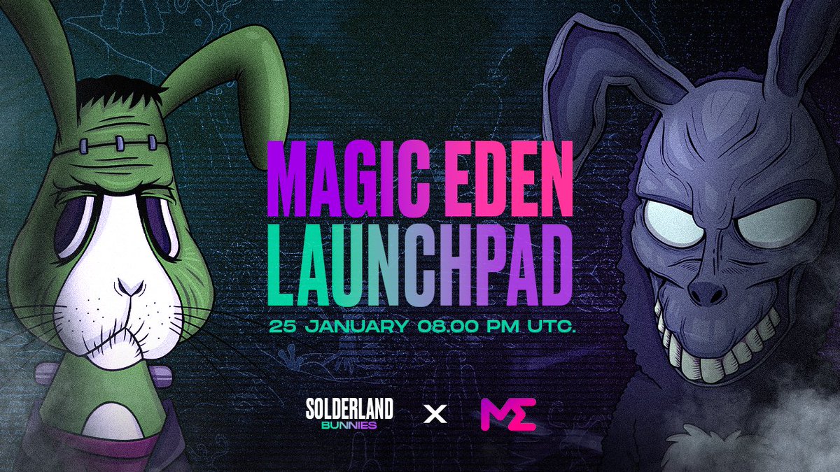 Solderland's tweet photo. We are glad to announce that we will be launching on the 25th 08.00 PM UTC on @MagicEden_NFT's Launchpad.

Mint Price: 1 SOL
Supply: 6666 https://t.co/mnQwKplHQ2
