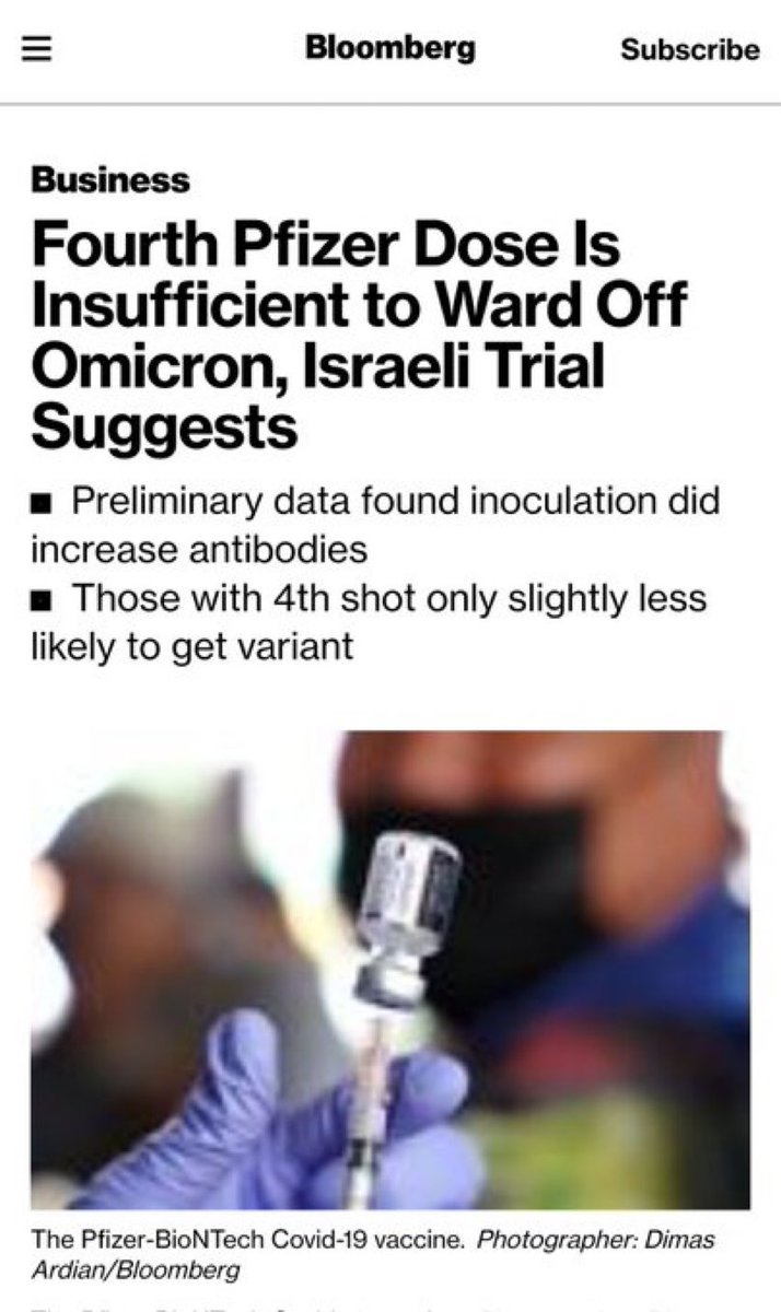 OzraeliAvi's tweet photo. Five must be the lucky number.

Any anti-vaxxer who says otherwise must be excommunicated, so their dangerous, ignorant message doesn’t spread.

Because the only thing better than five doses is the sixth booster. https://t.co/8HzIyJria9