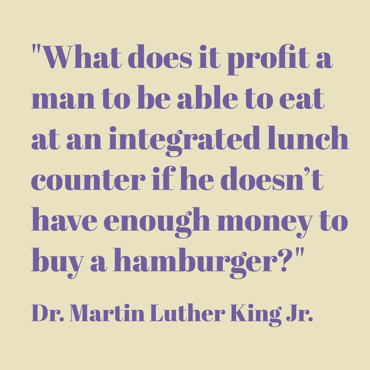 purplesagefarms's tweet photo. Celebrating the life and legacy of Dr. Martin Luther King Jr., and the responsibility to work towards an equitable food system <3 https://t.co/wu50W7OXEV