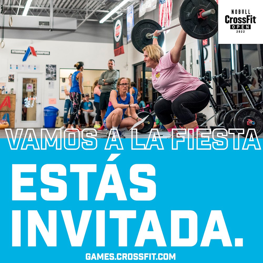 nvita a una persona al CrossFit Open 2022. (Regístrate - Enlace en la biografía) 

Tanto si te consideras un novato en CrossFit, como si eres un competidor, un entusiasta, un aficionado o un seguidor de la comunidad, el Open es para ti. 

<a href="/CrossFitGames/">The CrossFit Games</a> 

open.crossfit.com