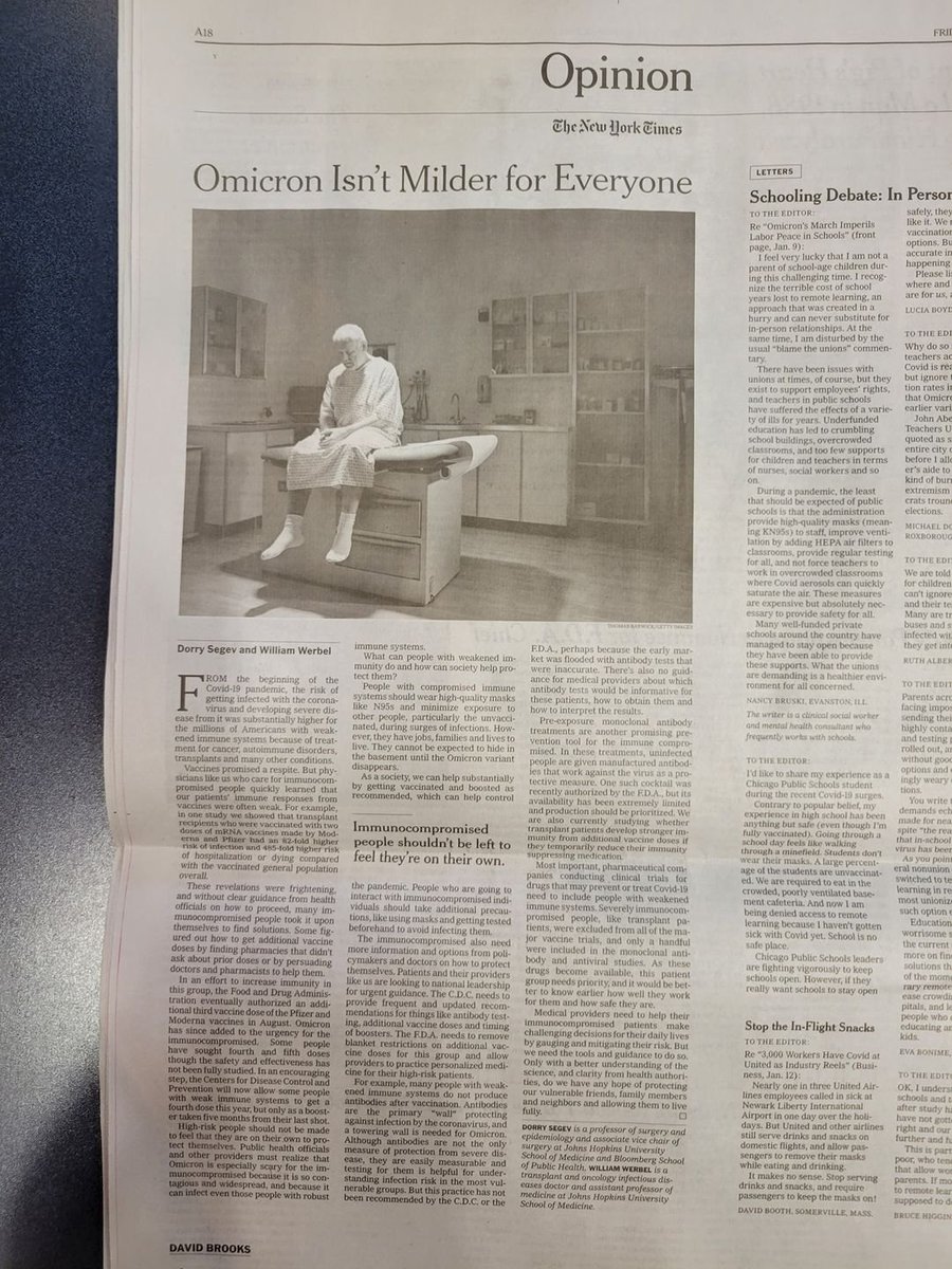 We are very pleased to announce that the op-ed from Dr. Dorry Segev and Dr. William Werbel was published in print in The New York Times! <a href="/Dorry_Segev/">Dorry Segev</a> <a href="/HIV_TID/">William Werbel MD PhD</a> <a href="/nytimes/">The New York Times</a> <a href="/HopkinsMedicine/">Johns Hopkins Medicine</a>