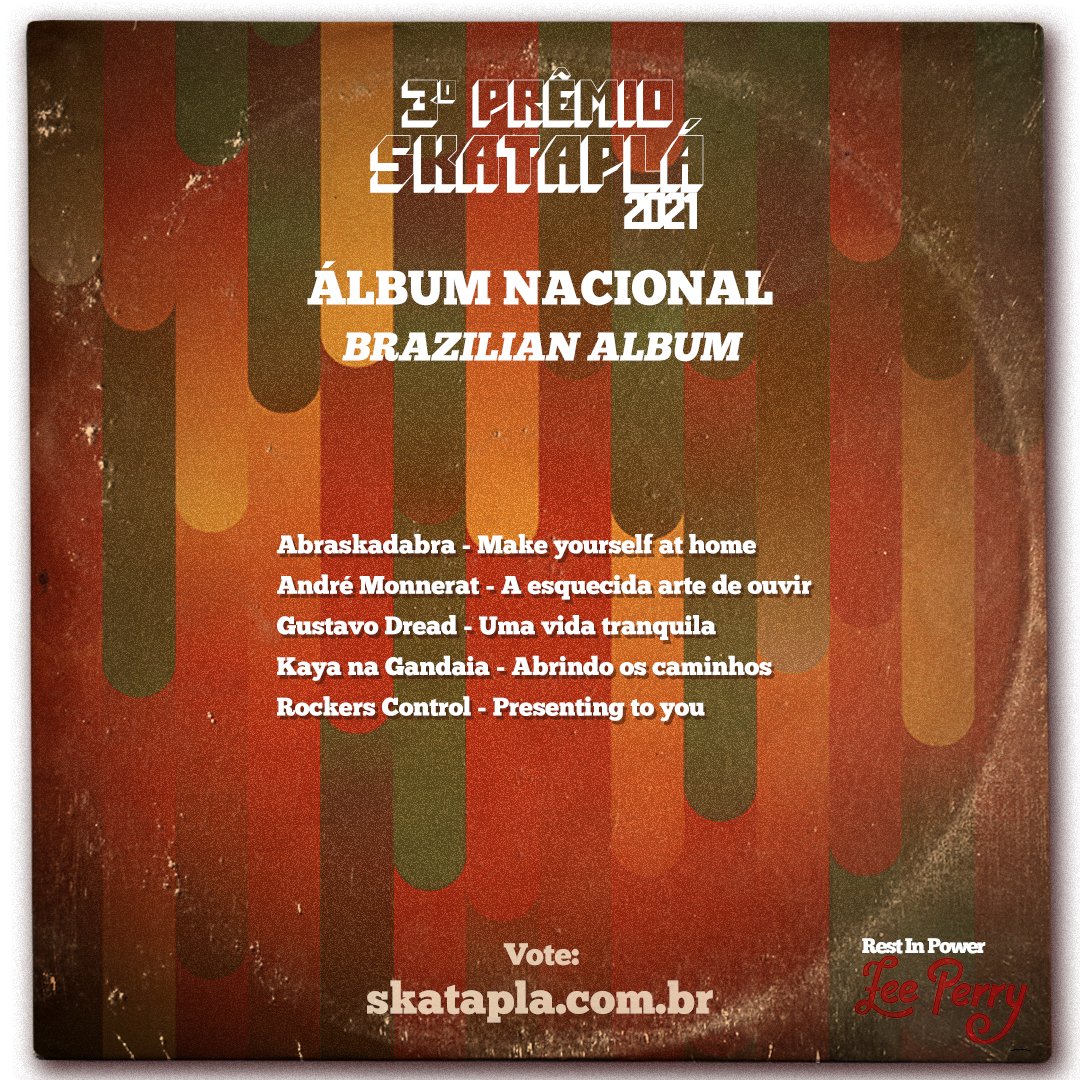 skatapla's tweet photo. 🇧🇷 Estes são os indicados na categoria "melhor álbum nacional" no 3o Prêmio Skataplá. Vote nos seus favoritos em https://t.co/OjvWS6vh7e

🇺🇲 These are the nominees for "best Brazilian album" at the 3rd Skataplá Awards. Vote for your favorites at https://t.co/OjvWS6vh7e https://t.co/akN9DtSwME