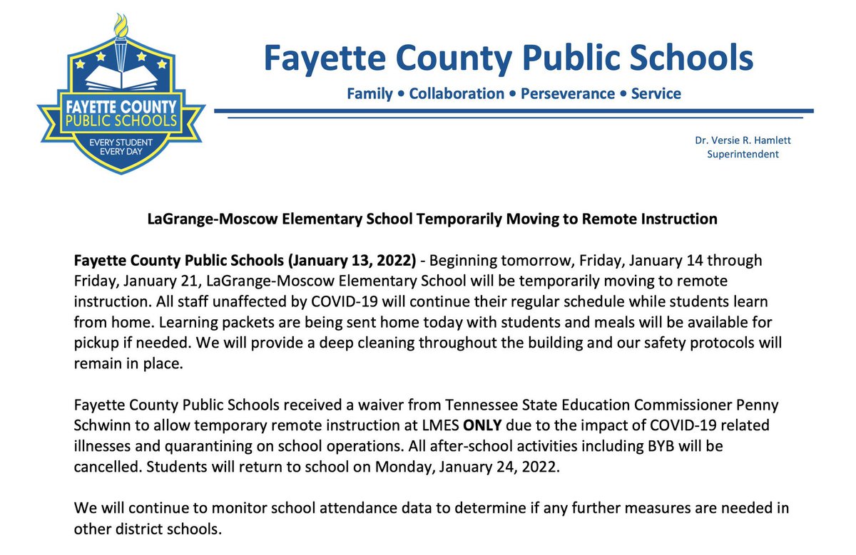 LMESTigerNation's tweet photo. Lunches can be picked up on Tuesday and Thursday this week. Each child will receive two days worth of food at pick-up. Pick-up is from 10:30-12:30. Continue to take care and stay safe! See you Monday, January 24 @ 8:15! @FCPSchoolsTN @Supt_Hamlett https://t.co/R3MX0etVTx