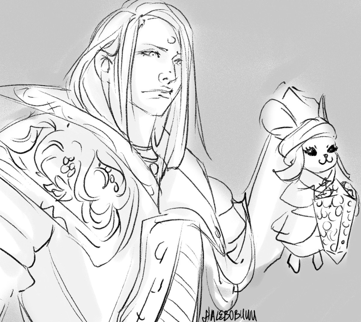 HalebobUwU's tweet image. asked the praetorium party for a drawing prompt