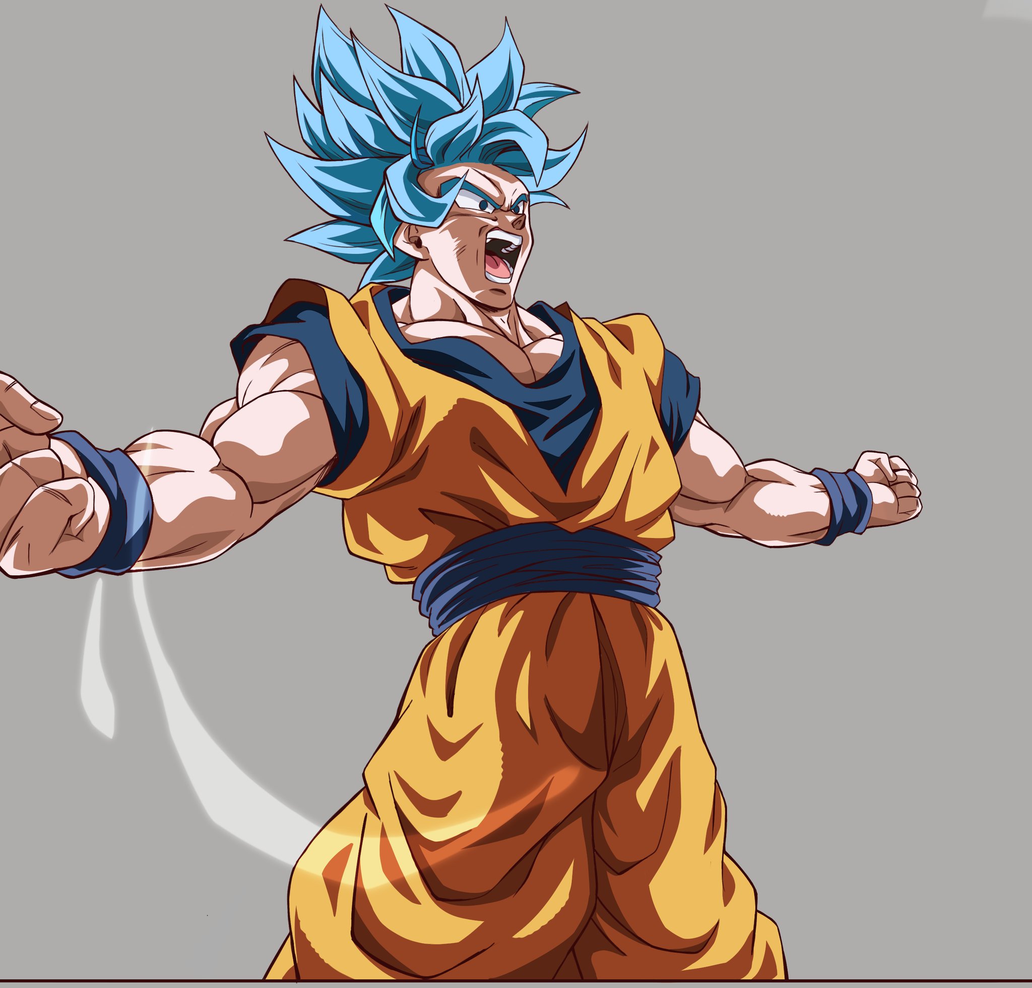 Goku Super Saiyan god by @HUGOFRA741