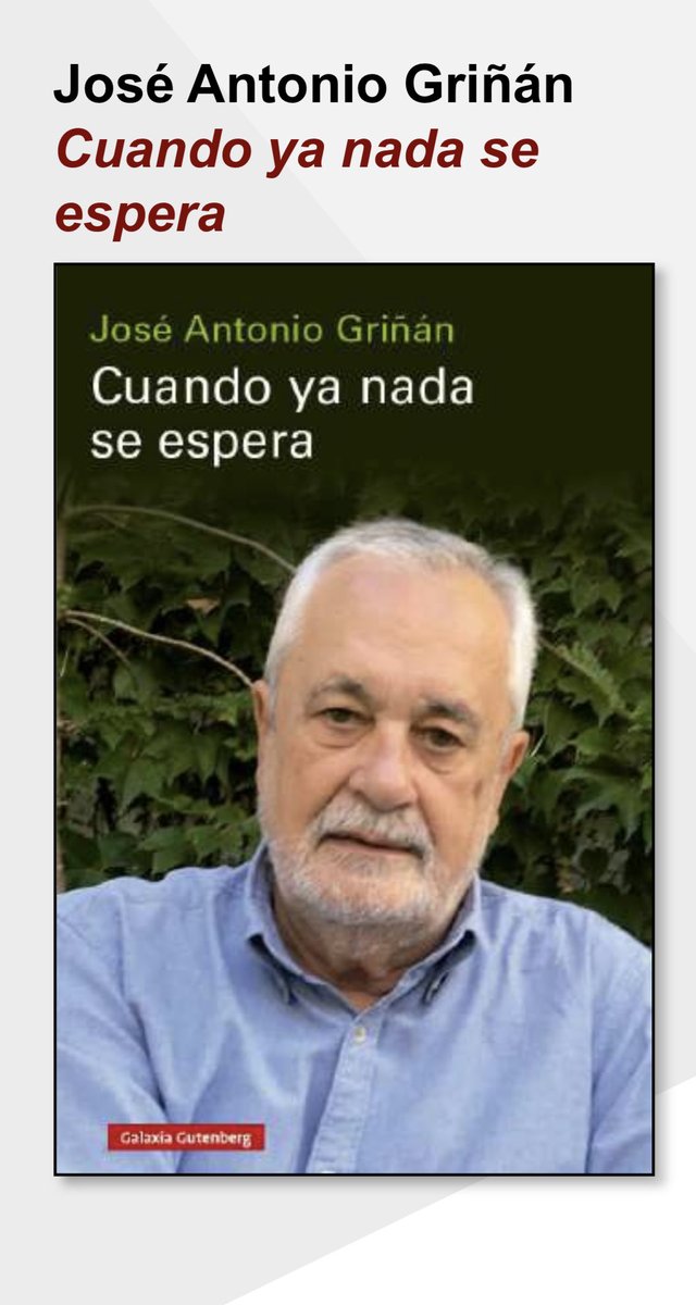 Interesante novedad editorial que en primavera estará en librerías.  Llega de la mano de #PepeGriñan. 
“Cuando ya nada se espera” es el título.