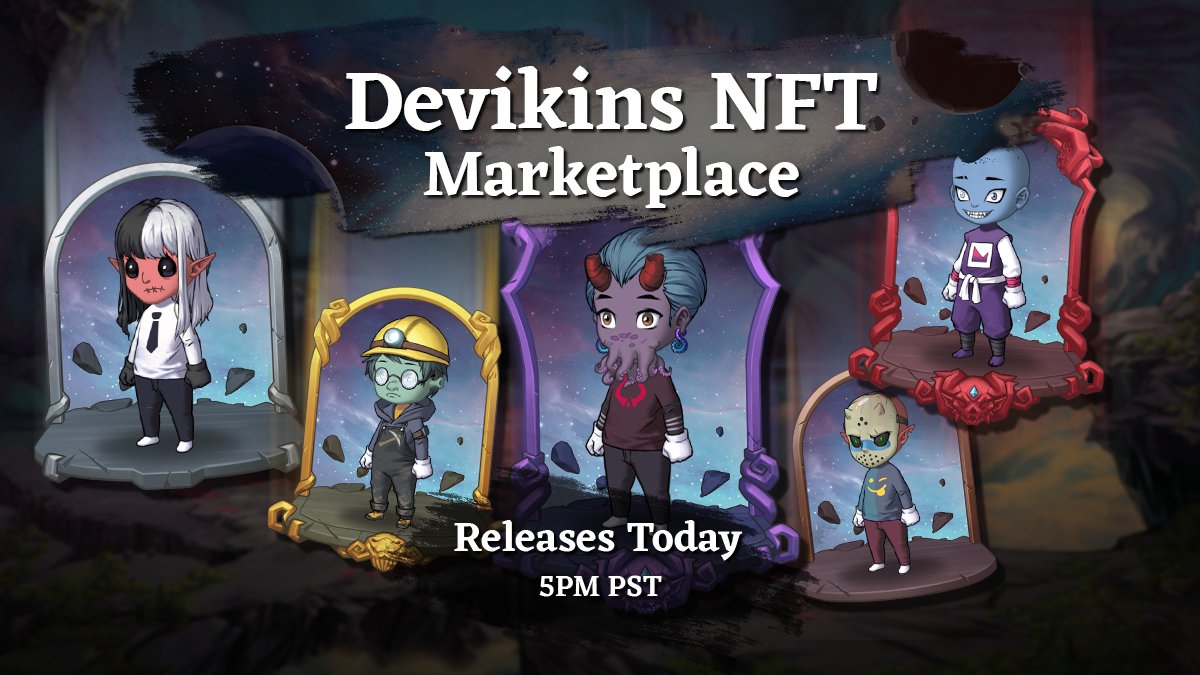 devikins_game's tweet photo. It's here! 🙌

In a little over three hours, the Marketplace will drop. You can now buy and sell NFTs to other players. Additionally, a Withdraw button has been added to the Inventory screen so you can send your NFTs to the Marketplace.

#devikins #devikinsbeta #NFTs #gamefi https://t.co/rmlXwNcAGH