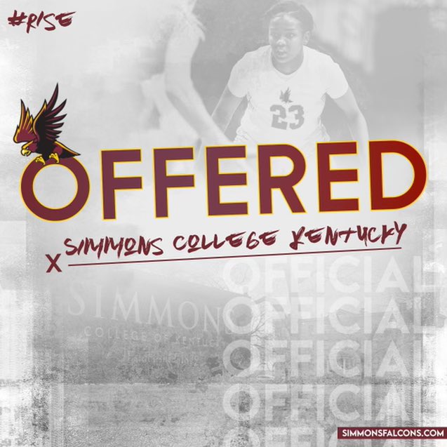 Blessed to receive an offer from Simmons College <a href="/CoachDPrice11/">CoachDPrice</a> <a href="/SCKY_1879/">Simmons College of Kentucky</a>  <a href="/LvilleLegendGBB/">Louisville Legends GBB Program</a> @LadyCrimsonBB