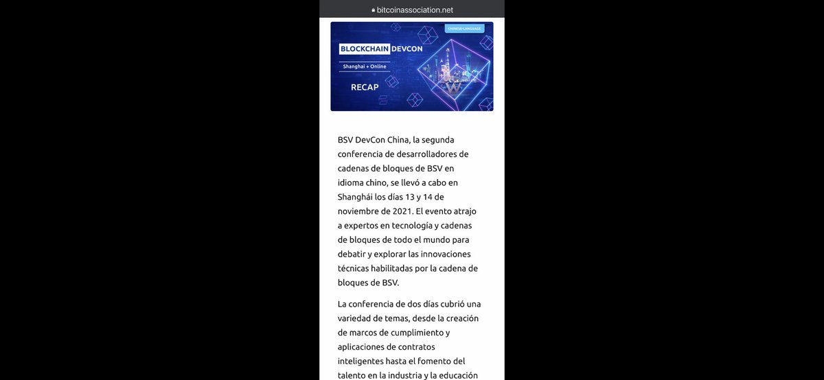 Bsvespanol's tweet photo. Los 10 mejores momentos #BSV de 2021
N°8 – BSV #DevCon China 2021
Noviembre vio el regreso de #BSVDevCon China,
la 2ª conferencia de desarrolladores de #blockchain de BSV en idioma chino que atrajo a expertos y oradores de #blockchain de todo el mundo.
✍️https://t.co/TuMqWTpKQt https://t.co/osptAjubay