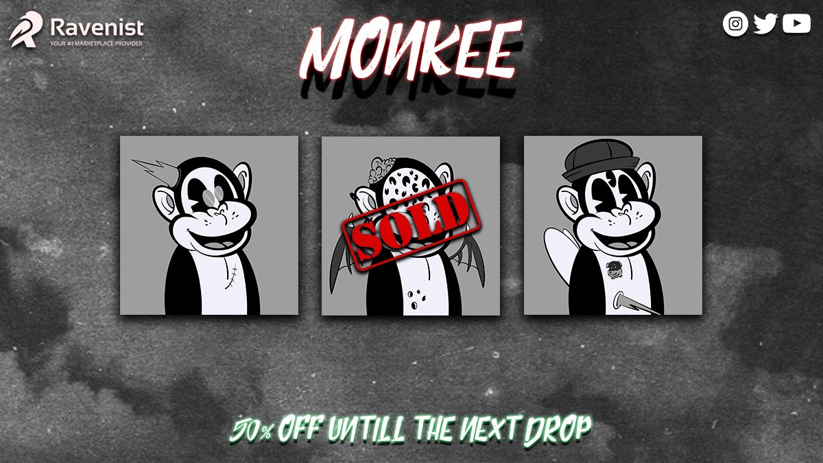 Hello! ❤️ Only 2 left! Stay tuned for the next drop!!
Thanks to the Ravenist family❤️
ravenist.com/collections/mo…  #nft #ravencoin #nftartist #ravencoinnft #digitalart #RVN #nftshill #nftdrop #monkee #ravenist