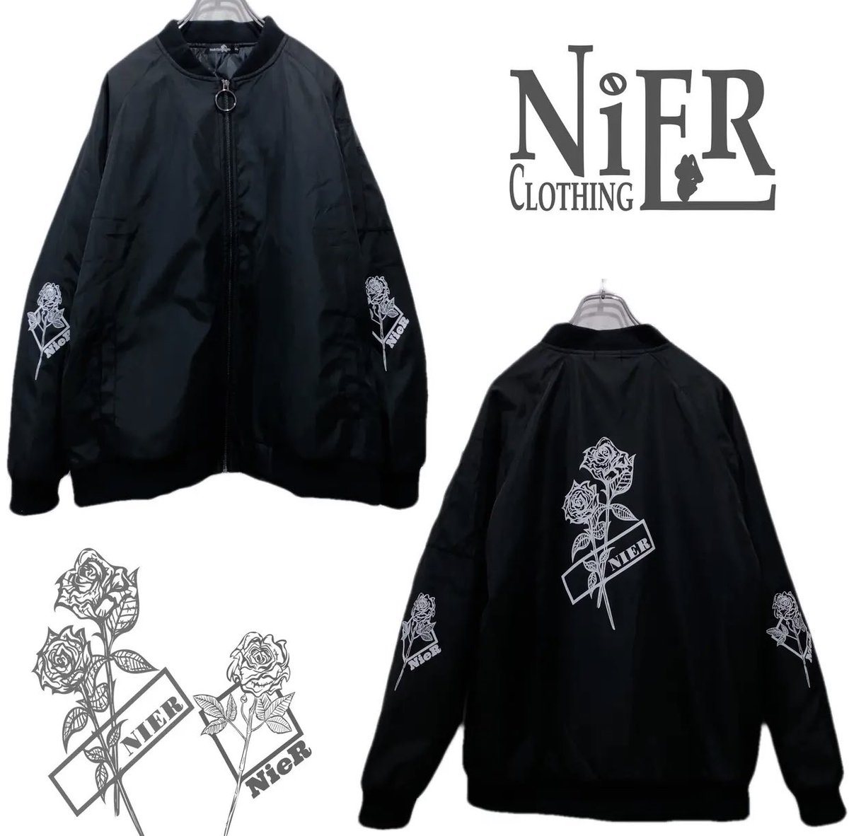 NieR_tokyo's tweet photo. 🎁本日〆切プレゼント企画🎁

【冬用ROSEブルゾンジャケット】

🎁3名様にプレゼント🎁　

ユニセックスアイテムです🐰

◼応募方法
フォロー(@NieR_tokyo) &amp; RT
◼締切〆  本日24時

※鍵垢の方も対象内です。
こちらの商品は〆切後販売予定となります。
是非ご参加ください🙇‍♂️🙇‍♀️ https://t.co/yLCF67SqZU