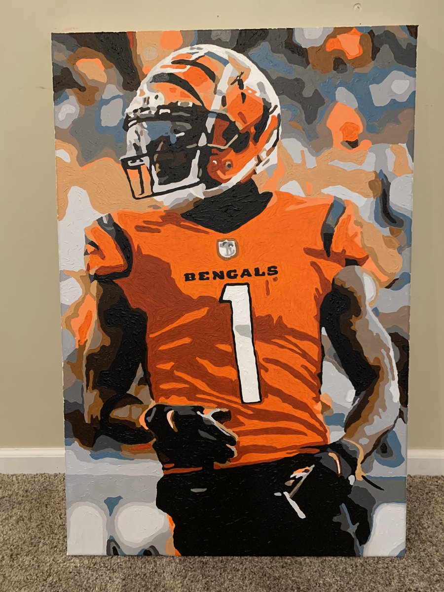 GivenToWhoDey's tweet photo. Hey @Real10jayy__ just finished my painting, what do you think? I would LOVE to get it autographed by you. Who Dey!! https://t.co/5I3pJeAwJU