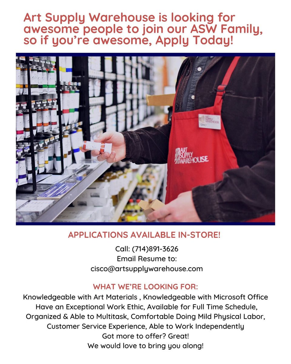 Art Supply Warehouse (artsupplywarehs) Twitter
